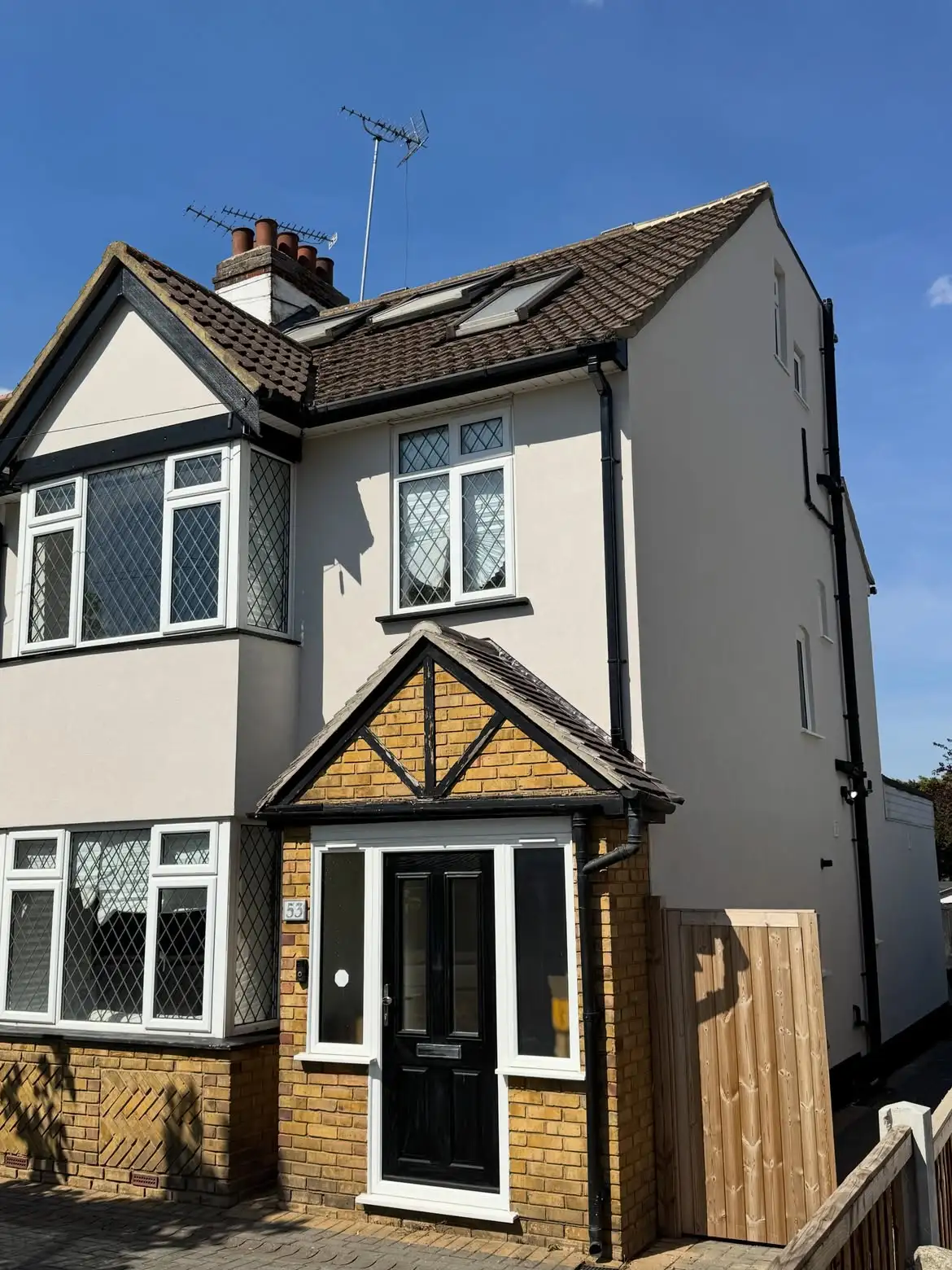 Before: property ahead of render renovation, Brentwood — The Rendering Company Essex