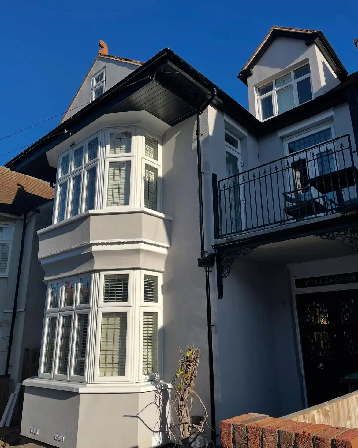 Fascias and soffits neatened as part of a render job — The Rendering Company Essex